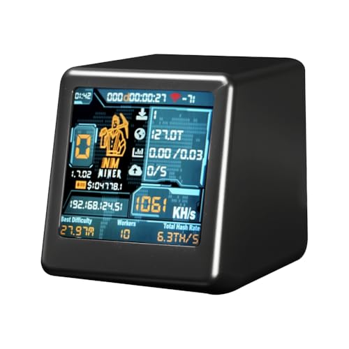 Fangxuee NM TV Nmminer Smart TV 1060 /S Hashrate Nerdminer V2 ESP32 BTC Solo Lotterie Miner Smart Gift Home Desktop Clock Schwarz Fangxuee NM TV Nmminer Smart TV 1060 /S Hashrate Nerdminer V2 ESP32 BTC Solo Lotterie Miner Smart Gift Home Desktop Clock Schwarz von Fangxuee