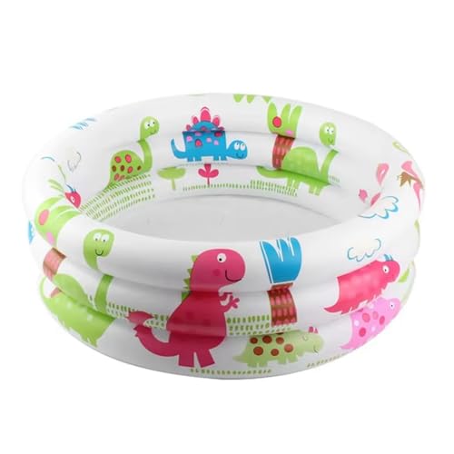 Fangxuee Neues Rund Aufblasbarer Babypool mit Cartoon Dinosaurierdesign, Tragbares Kleinkind -Schwimmbad für Outdoor -Spiele von Fangxuee