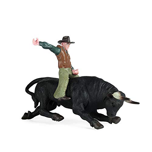 Fangxuee PVC Modell Tier Spielzeug Rodeo mit Reiter Sammler Statisches Plastik Spielzeug für Kinder von Fangxuee