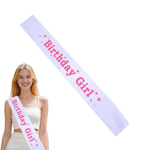 Geburtstagsschärpe für Mädchen, Geburtstagsschärpe für Frauen, tolles Geburtstagsgeschenk, Geburtstagsschärpe für Geburtstag, Mädchen, Frau, Party-Dekorationen, rosa Geburtstagsdekorationen Geburtstagsschärpe für Mädchen, Geburtstagsschärpe für Frauen, tolles Geburtstagsgeschenk, Geburtstagsschärpe für Geburtstag, Mädchen, Frau, Party-Dekorationen, rosa Geburtstagsdekorationen von Fankayi