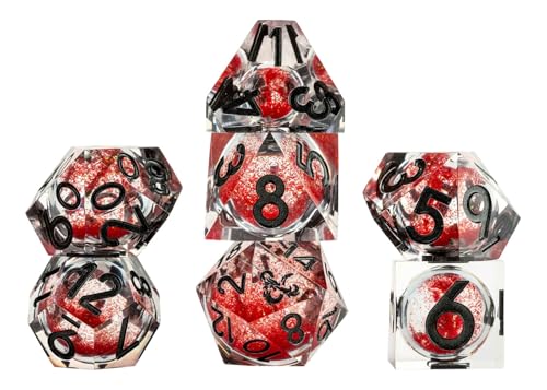 FanRoll Offiziell lizenziertes Dungeons & Dragons-Würfel-Set, mit rotem Flüssigkern FanRoll Offiziell lizenziertes Dungeons & Dragons-Würfel-Set, mit rotem Flüssigkern von Fanroll