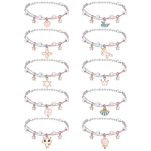 Fanshiontide 10 Stück Freundschaftsarmband Kinder, Einhorn Armbänder Mädchen Einstellbare Freundschaft Armbänder, Kinder Schmuck Mitgebsel Kindergeburtstag Mädchen Geschenke Fanshiontide 10 Stück Freundschaftsarmband Kinder, Einhorn Armbänder Mädchen Einstellbare Freundschaft Armbänder, Kinder Schmuck Mitgebsel Kindergeburtstag Mädchen Geschenke von Fanshiontide