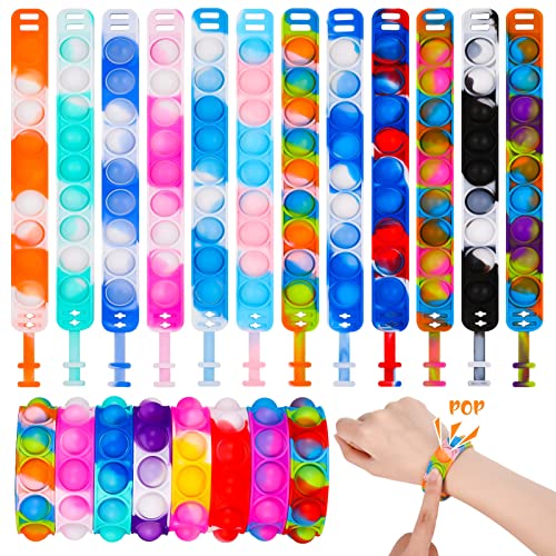 Fanshiontide Pop Armband It, 20 Stück Wristband Fidget Dekompression Spielzeug Set, Silikon Regenbogen Baby Sensorik Spielzeug Geschenke für Kinder Jungen Mädchen Stressabbau & Anti-Angst (20 Stück) Fanshiontide Pop Armband It, 20 Stück Wristband Fidget Dekompression Spielzeug Set, Silikon Regenbogen Baby Sensorik Spielzeug Geschenke für Kinder Jungen Mädchen Stressabbau & Anti-Angst (20 Stück) von Fanshiontide