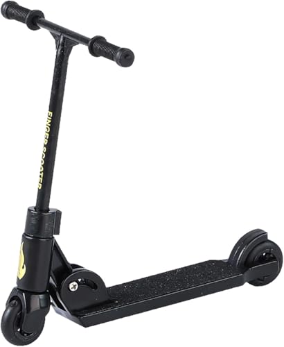Schwarzer T-Kopf-Finger-Scooter, 2-Rad-Roller, faltbarer Finger-Scooter mit Bremse, Fingerboard-Zubehör, Bildung, Fingerspielzeug, rutschfeste, lustige Finger-Skateboards, Fingerbretter und Schwarzer T-Kopf-Finger-Scooter, 2-Rad-Roller, faltbarer Finger-Scooter mit Bremse, Fingerboard-Zubehör, Bildung, Fingerspielzeug, rutschfeste, lustige Finger-Skateboards, Fingerbretter und von Fansoftiks