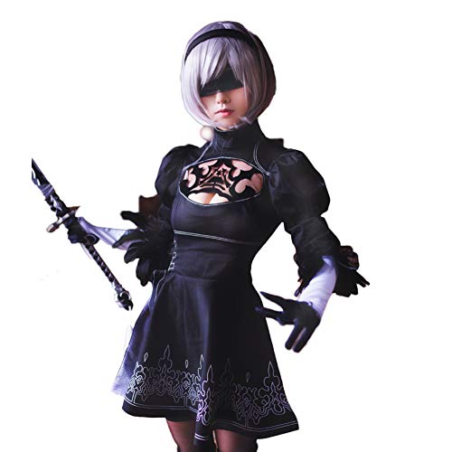 Fanstyle Damen No 2 Typ B Cosplay Kostüm Trikot Kleid Halloween Rock mit Maske Haarband Leggings Perücke 7St Fanstyle Damen No 2 Typ B Cosplay Kostüm Trikot Kleid Halloween Rock mit Maske Haarband Leggings Perücke 7St von Fanstyle