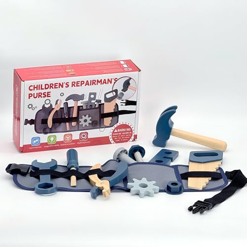 Fantasix Kinder-Gürtelwerkzeug-Set Holzspielzeug-Reparaturwerkzeug-Set Montessori-Spielzeug Kinderwerkzeug-Lernspielzeug Geschenke für Kinder Fantasix Kinder-Gürtelwerkzeug-Set Holzspielzeug-Reparaturwerkzeug-Set Montessori-Spielzeug Kinderwerkzeug-Lernspielzeug Geschenke für Kinder von Fantasix