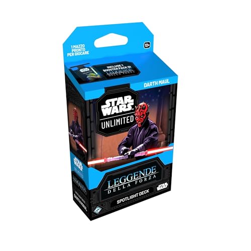 Asmodee FFG Star Wars: Unlimited Sammelkartenspiel Legenden der Macht – Spotlight Deck Darth Maul – Exklusive Karten – ab 12 Jahren, für 2 Spieler – italienische Version Asmodee FFG Star Wars: Unlimited Sammelkartenspiel Legenden der Macht – Spotlight Deck Darth Maul – Exklusive Karten – ab 12 Jahren, für 2 Spieler – italienische Version von Fantasy Flight Games