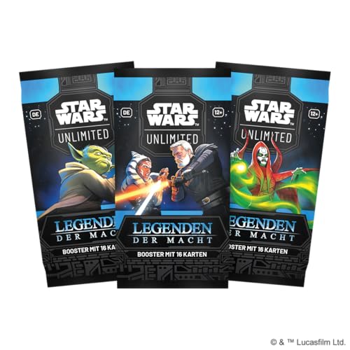 Asmodee - FFG - Star Wars: Unlimited Trading Card Game - Legenden der Macht - Booster mit 16 Karten - TCG für Kinder und Erwachsene, Alter 12+, 2+ Spieler, 20 Minuten, Deutsch Asmodee - FFG - Star Wars: Unlimited Trading Card Game - Legenden der Macht - Booster mit 16 Karten - TCG für Kinder und Erwachsene, Alter 12+, 2+ Spieler, 20 Minuten, Deutsch von Fantasy Flight Games