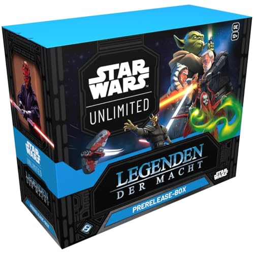 Asmodee - FFG - Star Wars: Unlimited Trading Card Game - Legenden der Macht - Pre Release Box (6 Booster Packs) - TCG für Kinder und Erwachsene, Alter 12+, 2+ Spieler, 20 Minuten, Deutsch von Fantasy Flight Games