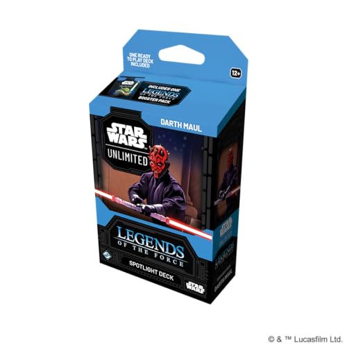 Asmodee - FFG - Star Wars: Unlimited Trading Card Game - Legends of The Force, Spotlight Deck Darth Maul, Exklusive Karten, TCG für Kinder und Erwachsene, Alter 12+, 2+ Spieler, 20 Minuten, Englisch Asmodee - FFG - Star Wars: Unlimited Trading Card Game - Legends of The Force, Spotlight Deck Darth Maul, Exklusive Karten, TCG für Kinder und Erwachsene, Alter 12+, 2+ Spieler, 20 Minuten, Englisch von Fantasy Flight Games