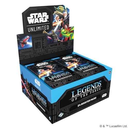 Asmodee - FFG - Star Wars: Unlimited Trading Card Game - Legends of The Force - Booster Display (24 Booster Packs) - TCG für Kinder und Erwachsene, Alter 12+, 2+ Spieler, 20 Minuten, Englisch von Fantasy Flight Games