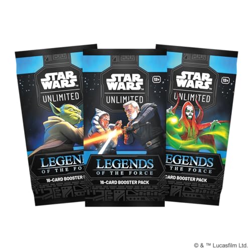 Asmodee - FFG - Star Wars: Unlimited Trading Card Game - Legends of The Force - Booster mit 16 Karten - TCG für Kinder und Erwachsene, Alter 12+, 2+ Spieler, 20 Minuten, Englisch von Fantasy Flight Games