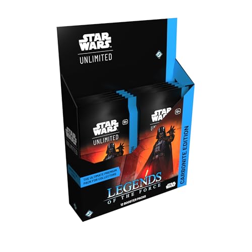Asmodee - FFG - Star Wars: Unlimited Trading Card Game - Legends of The Force - Carbonite Booster Display mit 12 Boostern - TCG für Kinder und Erwachsene, Alter 12+, 2+ Spieler, 20 Minuten, Englisch von Fantasy Flight Games