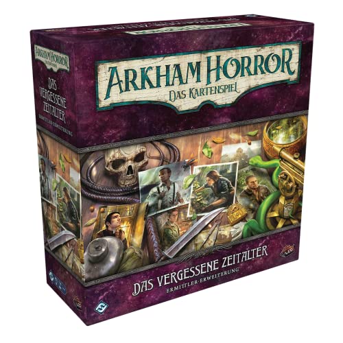 Fantasy Flight Games, Arkham Horror: LCG – Das vergessene Zeitalter, Ermittler-Erweiterung, Expertenspiel, Kartenspiel, 1-4 Spieler, Ab 14+ Jahren, 45 Minuten je Spieler, Deutsch von Fantasy Flight Games