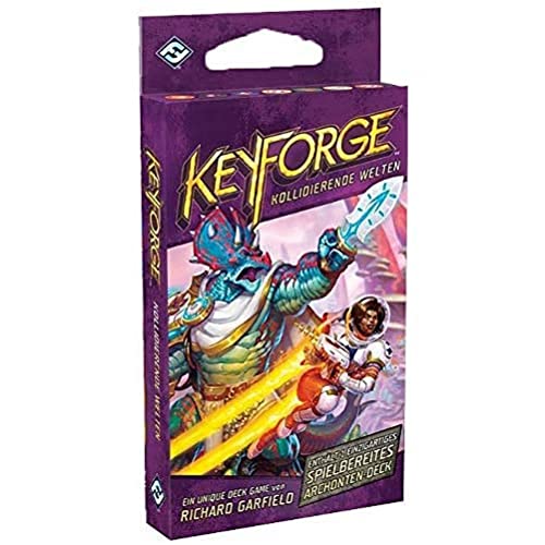 Asmodee Keyforge: Kollidierende Welten - Einzeldeck, Erweiterung, Kartenspiel, Deckbau, Deutsch von Fantasy Flight Games