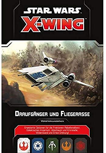 Atomic Mass Games, Star Wars: X-Wing 2. Edition – Draufgänger und Fliegerasse, Erweiterung, Tabletop, 2 Spieler, Ab 14+ Jahren, 45+ Minuten, Deutsch von Atomic Mass Games