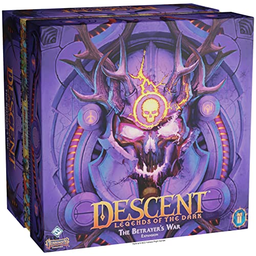 Fantasy Flight Games, Descent: Legenden der Finsternis – The Betrayer’s War Erweiterung – kooperatives Fantasy-Rollenspiel-Strategiespiel, für 1–4 Personen ab 14 Jahren, 3–4 Stunden Spielzeit von Fantasy Flight Games