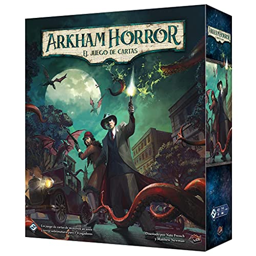 Fantasy Flight Games Arkham Horror: Das überarbeitete Kartenspiel, Forschungs- und Horror-Kooperatives Spiel, ab 14 Jahren, 1 bis 4 Spieler, 30-120 Minuten pro Spiel, Spanisch von Fantasy Flight Games
