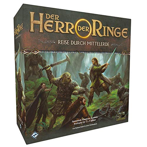 Fantasy Flight Games | Der Herr der Ringe: Reise durch Mittelerde | Grundspiel | Expertenspiel | Dungeon Crawler | 1-5 Spieler | Ab 14+ Jahren | 60+ Minuten | Deutsch von Fantasy Flight Games