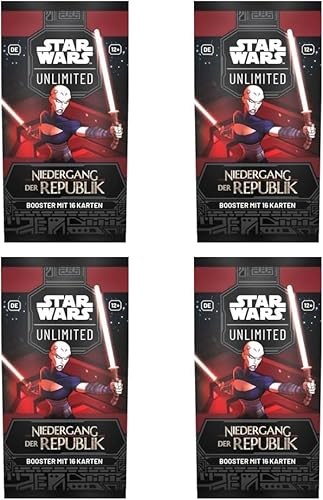 Fantasy Flight Games - Star Wars: Unlimited TCG Niedergang der Republik BOOSTER PACK - schnelles Trading Card Game für Kinder und Erwachsene, Alter 12+, 2+ Spieler, 20 Minuten, Deutsch von Fantasy Flight Games