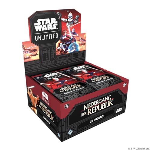 Fantasy Flight Games - Star Wars: Unlimited TCG Niedergang der Republik BOOSTER DISPLAY (24 Booster Packs) - Trading Card Game für Kinder und Erwachsene, Alter 12+, 2+ Spieler, 20 Minuten, Deutsch Fantasy Flight Games - Star Wars: Unlimited TCG Niedergang der Republik BOOSTER DISPLAY (24 Booster Packs) - Trading Card Game für Kinder und Erwachsene, Alter 12+, 2+ Spieler, 20 Minuten, Deutsch von Fantasy Flight Games