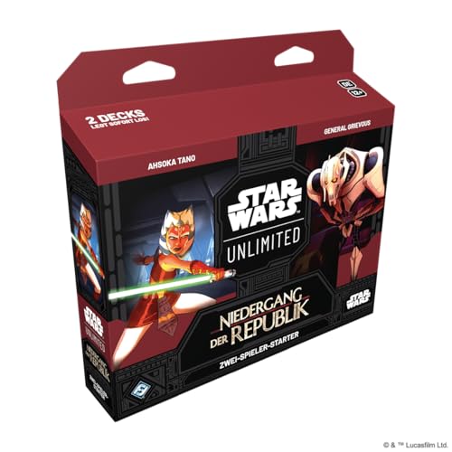 Star Wars: Unlimited TCG Niedergang der Republik ZWEI-SPIELER-STARTER –Schnelles Trading Card Game für Kinder und Erwachsene, Alter 12+, 2+ Spieler, 20 Minuten, von Fantasy Flight Games, Deutsch Star Wars: Unlimited TCG Niedergang der Republik ZWEI-SPIELER-STARTER –Schnelles Trading Card Game für Kinder und Erwachsene, Alter 12+, 2+ Spieler, 20 Minuten, von Fantasy Flight Games, Deutsch von Fantasy Flight Games