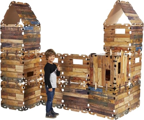 Fantasy Forts Spielhäuser - 32 Platten Spielhaus kinder, Mega Set, 4-12 Jahr, 10 m2 Baumaterial, fantasievolle Kinderhaus, Kinderspielhaus inkl. Set 32 Klammern und 72 Stück Klettverschluss Fantasy Forts Spielhäuser - 32 Platten Spielhaus kinder, Mega Set, 4-12 Jahr, 10 m2 Baumaterial, fantasievolle Kinderhaus, Kinderspielhaus inkl. Set 32 Klammern und 72 Stück Klettverschluss von Fantasy Forts