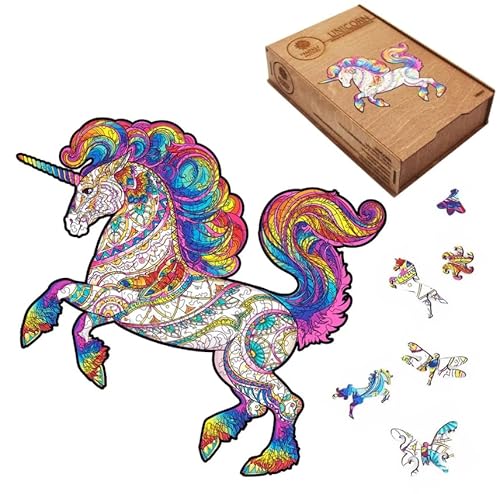 Fantasy Puzzles Holzpuzzle, Einhorn, 160 Teile, mittlere Größe, 33 x 31 cm Fantasy Puzzles Holzpuzzle, Einhorn, 160 Teile, mittlere Größe, 33 x 31 cm von Fantasy Puzzles