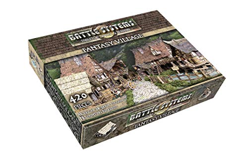 Fantasy Battle Systems Wargames Terrain Village - Multi Level Tabletop War Game Board - Wargaming 40K Universe - BSTFWC001 von Battle Systems