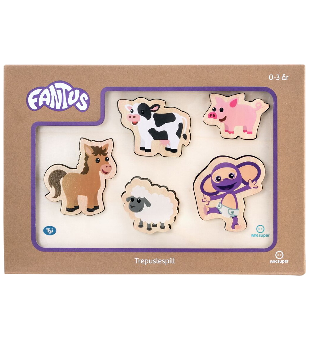 Fantorangen & Fantus Puzzlespiel - Holz - 5 Teile - Bauernhoftie - Fantorangen & Fantus - One Size - Puzzlespiele Fantorangen & Fantus Puzzlespiel - Holz - 5 Teile - Bauernhoftie - Fantorangen & Fantus - One Size - Puzzlespiele von Fantorangen & Fantus
