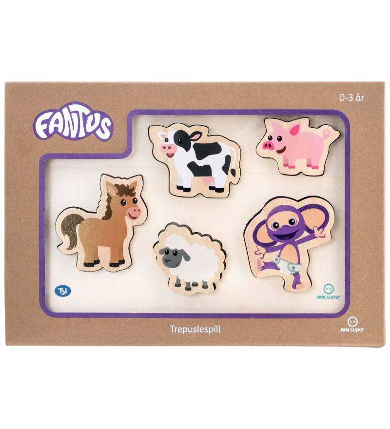 Fantorangen & Fantus Puzzlespiel - Holz - 5 Teile - Bauernhoftie - Fantorangen & Fantus - One Size - Puzzlespiele Fantorangen & Fantus Puzzlespiel - Holz - 5 Teile - Bauernhoftie - Fantorangen & Fantus - One Size - Puzzlespiele von Fantorangen & Fantus