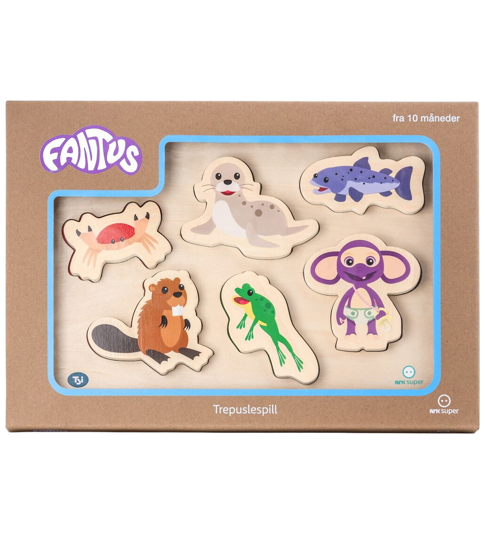 Fantorangen & Fantus Puzzlespiel - Holz - 6 Teile - Tiere I Wass - Fantorangen & Fantus - One Size - Puzzlespiele Fantorangen & Fantus Puzzlespiel - Holz - 6 Teile - Tiere I Wass - Fantorangen & Fantus - One Size - Puzzlespiele von Fantorangen & Fantus