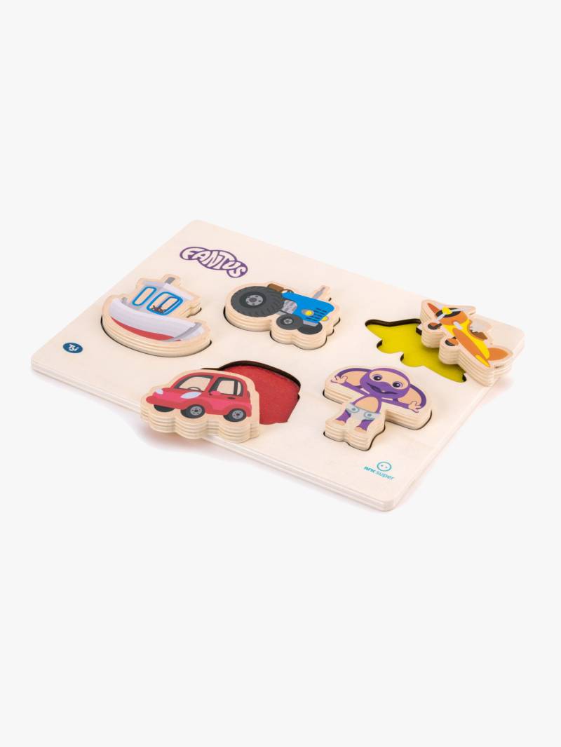 Fantorangen Fantus Holzpuzzle Fahrzeug 5 Teile von Fantorangen