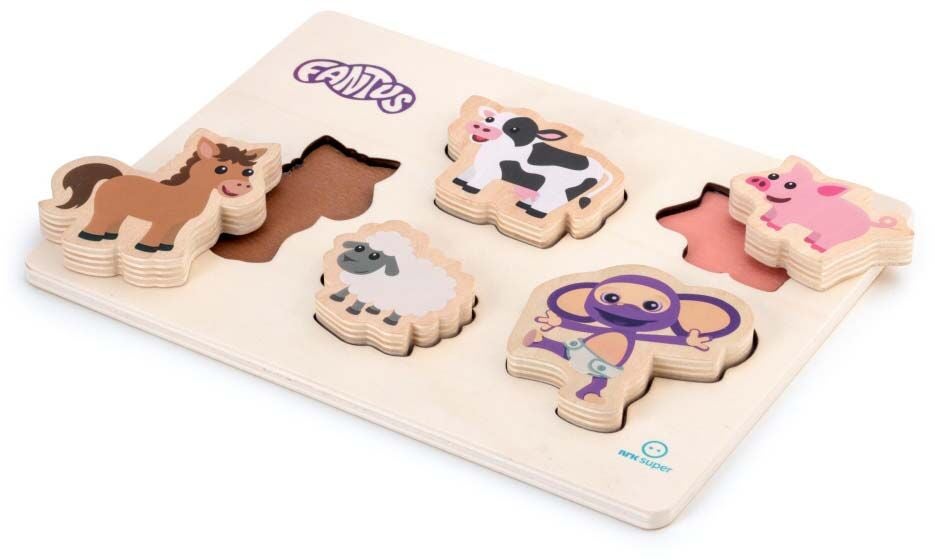 Fantorangen Fantus Holzpuzzle Tiere 5 Teile Fantorangen Fantus Holzpuzzle Tiere 5 Teile von Fantorangen