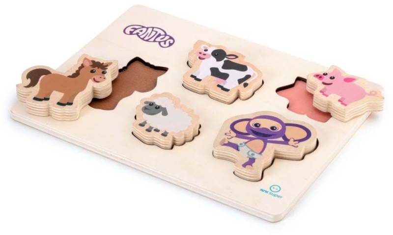 Fantorangen Fantus Holzpuzzle Tiere 5 Teile von Fantorangen