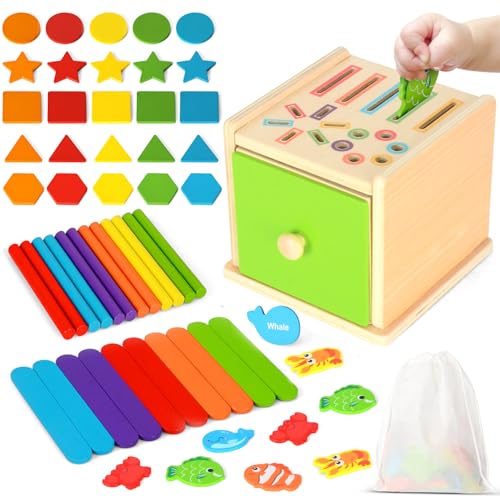 Fantspati giocattoli Montessori Spielzeug ab 1 Jahr, Motorikspielzeug Baby, Farbe Form Sortierspiel Sensorik Spielzeug, Lernspielzeug ab 1 2 3 Jahren Montessori Holzspielzeug Geschenk für Kleinkinder Fantspati giocattoli Montessori Spielzeug ab 1 Jahr, Motorikspielzeug Baby, Farbe Form Sortierspiel Sensorik Spielzeug, Lernspielzeug ab 1 2 3 Jahren Montessori Holzspielzeug Geschenk für Kleinkinder von Fantspati