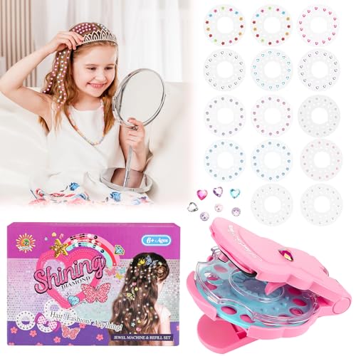 Farerkass Hair Bedazzler Kit, Hair Bedazzler with 210 Hair Gems, Bedazzler Kit, Hair Braiding Machine, Haare Flechten Maschine, Haar Glitzer Gerät Strasssteine Gemstone Styler for Girls Kids Farerkass Hair Bedazzler Kit, Hair Bedazzler with 210 Hair Gems, Bedazzler Kit, Hair Braiding Machine, Haare Flechten Maschine, Haar Glitzer Gerät Strasssteine Gemstone Styler for Girls Kids von Farerkass