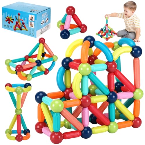 Farerkass Magnetische und Stangen, 88 Teile Magnetische Bausteine, pädagogisches Magnet Spielzeug Kinder, Magnetbaustäbchen-Set, Magnete bausteine Magnetic Bauklötze ab 2 3 4 5 6 7 8 Jahre Farerkass Magnetische und Stangen, 88 Teile Magnetische Bausteine, pädagogisches Magnet Spielzeug Kinder, Magnetbaustäbchen-Set, Magnete bausteine Magnetic Bauklötze ab 2 3 4 5 6 7 8 Jahre von Farerkass