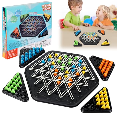 Triggle Spiel Gummibänder, Triggle Spiel mit Gummibänder, Brain Games Triggle, lustiges Kettendreieck Schachspiel, Brettspiele Dreieck,Triggle Board Game für Familienfeiern und Reisen Triggle Spiel Gummibänder, Triggle Spiel mit Gummibänder, Brain Games Triggle, lustiges Kettendreieck Schachspiel, Brettspiele Dreieck,Triggle Board Game für Familienfeiern und Reisen von Farerkass