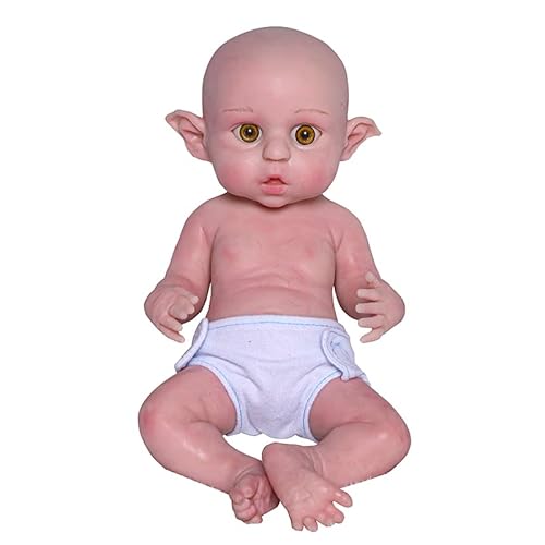 Farious 42CM Realistic Full Silicone Baby Doll,Lifelike Reborn Baby Dolls, Toy, and Collectible.Bald Girl 016 von Farious