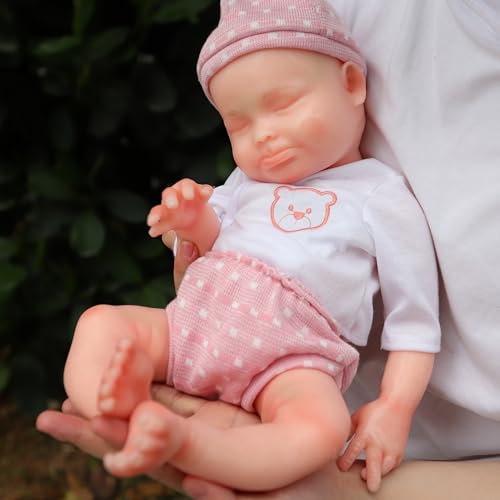 Farious 45cm Reborn Baby Realistische Vollsilikon-Babypuppe, Platin-Flüssigsilikon Lebensechte Wiedergeborene Babypuppen, Spielzeug und Sammlerstück. Mädchen mit Glatze 045 Farious 45cm Reborn Baby Realistische Vollsilikon-Babypuppe, Platin-Flüssigsilikon Lebensechte Wiedergeborene Babypuppen, Spielzeug und Sammlerstück. Mädchen mit Glatze 045 von Farious