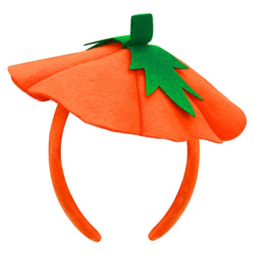 Farochy Halloween Kürbis Haarreif - Halloween Kostüm - Orange Kürbis Stirnband von Farochy