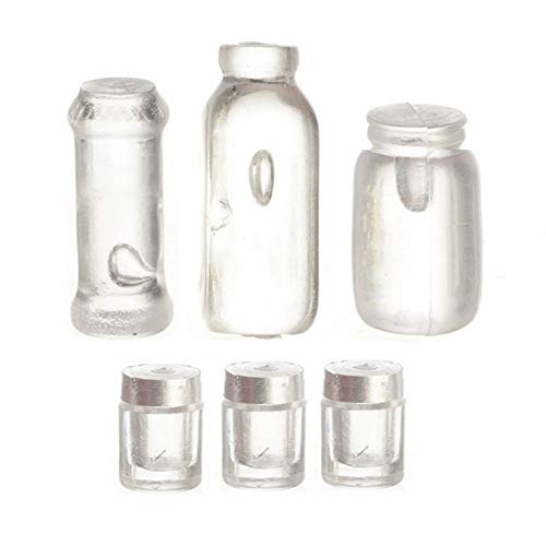Farrow Industries Puppenhaus Leere Gläser & Deckel Miniatur 1:12 Geschäft Küchenzubehör Set 6 von Melody Jane