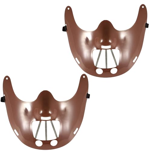 X2 Lecter Maske Für Hannibal Lecter Kostüm. Gruselige Masken Und Gesichtsmasken Für Halloween. Accessoires Und Zubehör Für Halloween-Kostüme. Gruselige Halloween-Maske Für Erwachsene. von Fartoni