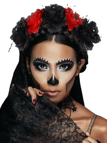Fashband Halloween-Blumen-Stirnband, schwarze Rose, Spinnen-Stirnbänder, Krone, Haarband, Party, Tag der Toten, Kopfbedeckung, Cosplay, Haarschmuck für Frauen Fashband Halloween-Blumen-Stirnband, schwarze Rose, Spinnen-Stirnbänder, Krone, Haarband, Party, Tag der Toten, Kopfbedeckung, Cosplay, Haarschmuck für Frauen von Fashband