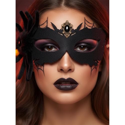 Fashband Schwarze Halloween-Masken, Maskerade-Maske, Augenabdeckungen, Kostüm, Augen-Accessoire für Frauen (C) von Fashband