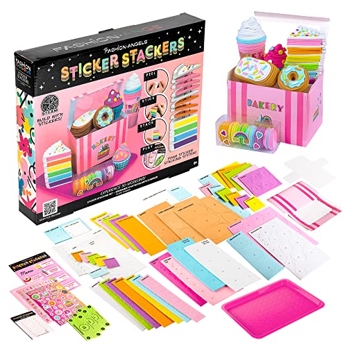 CRAYOLA Fashion Angels Stackers Konditorei-Set Sticker aus Moosgummi zum Gestalten in 3D, Lebensmittel für Kinder, Mint-Spielzeug, Kreative Aktivität, ab 8 Jahren, F13195 von Fashion Angels