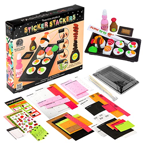 CRAYOLA Dampf Fashion Angels Stackers Set Sushi, Sticker aus Moosgummi zum Gestalten in 3D, Lebensmittel für Kinder, Mint-Spielzeug, Kreative Aktivität, ab 8 Jahren, F13194, Small von Fashion Angels