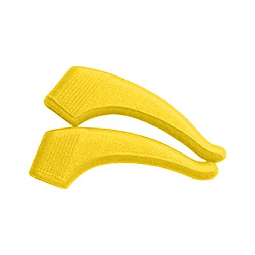 FashionCha 2 Stück Brillenbügel Haken Anti Rutsch Halter Bügelenden Halter Ohrstopper Leichte Und Flexible Konstruktion für Einen Festen Sitz für Arbeit Schule U, Gelb von FashionCha
