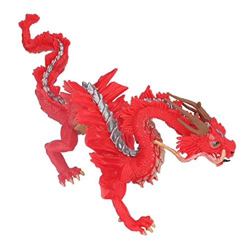 China Dragon Action Figure Kunststoff China Dragon Figur Realistisches Spielzeug Rollenspiel Kindergeburtstagsgeschenk roter Drache von FastUU